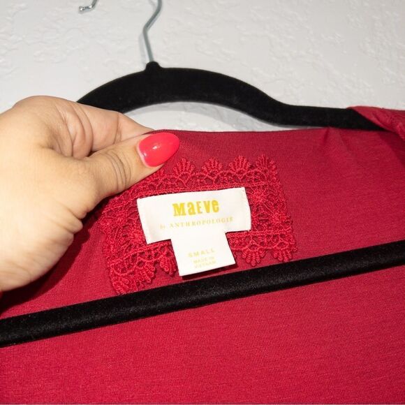 Maeve x Anthropologie Red Jocelyn‎ Midi Dress Size Small - Picture 4 of 7